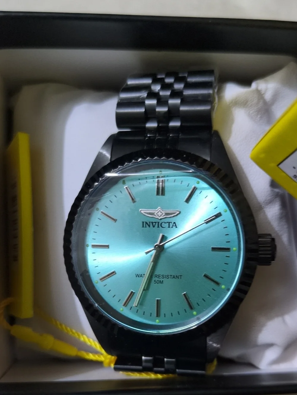 Invicta Black With Blue (Tiffany Style Dial New With Tags